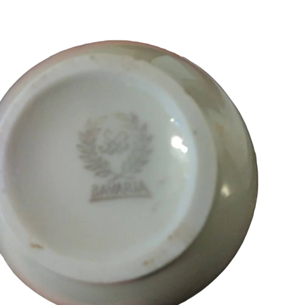 Bavaria Porcelain Painted Black/Gold Floral w. White Base 4.75" Mini Pitcher - Picture 6 of 8